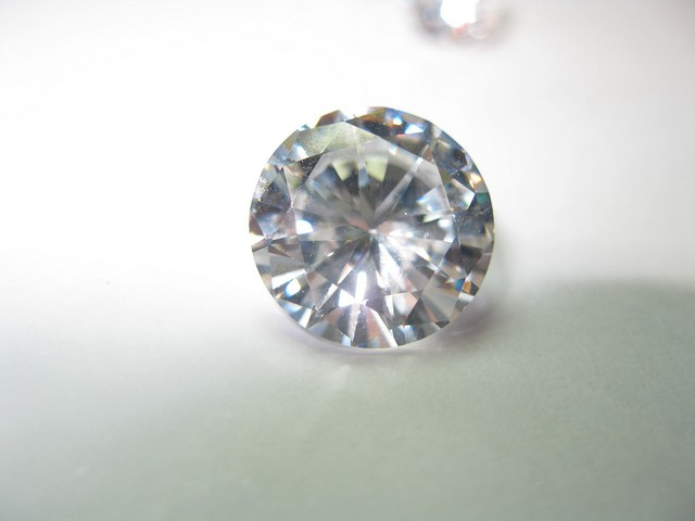 5 mm Round Brilliant Charles and Colvard Moissanite COMPARES TO 1/2 CT DIAMOND SIZE